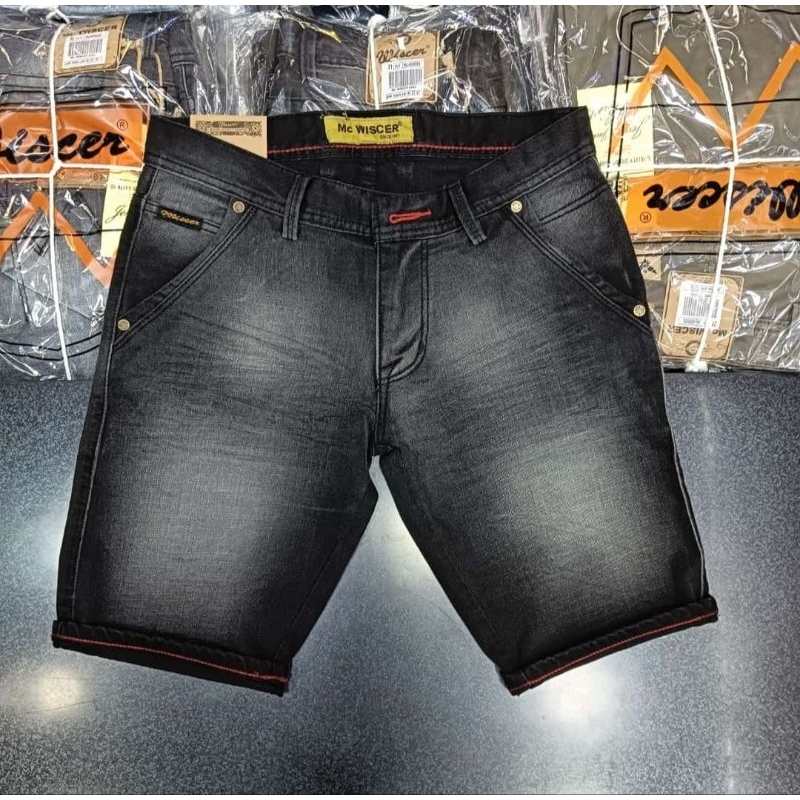 Wiscer celana jeans pendek pria original / celana pendek Wiscer original