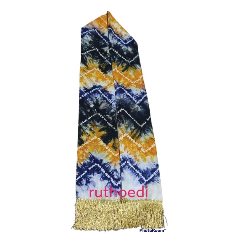 syal sasirangan renda tebal