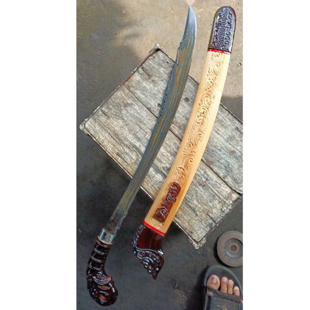 BOR BATU WAJA PERAK LAIS PACAT JANTUNK KHAS BANJAR PISAU DAPUR PISAU BUAH