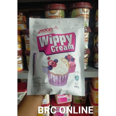 

Seller 400 GRAM WHIPPING WIPPY CREAM BUBUK HAAN Pouch Kirim Sekarang