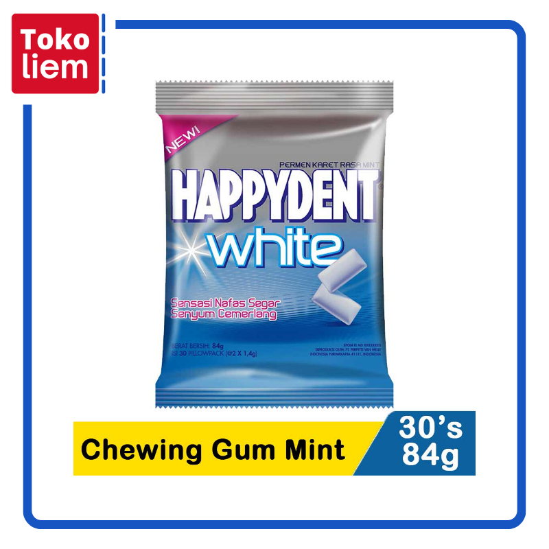 

Happydent White Chewing Gum 30'S Mint 84G