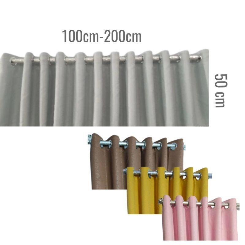 Gorden Poni Atas Pintu Gorden Blackout Polos Premium Safron Gorden Poni Pisah Gorden Atas Pintu