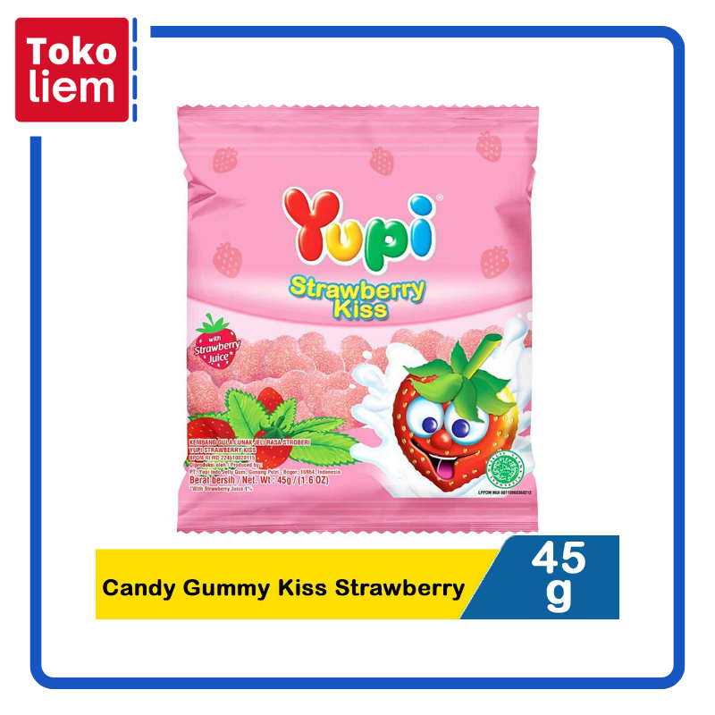 

Yupi Candy Gummy Kiss Strawberry 45G