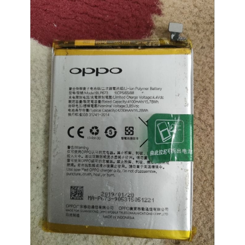 baterai Oppo a3s ORI copotan