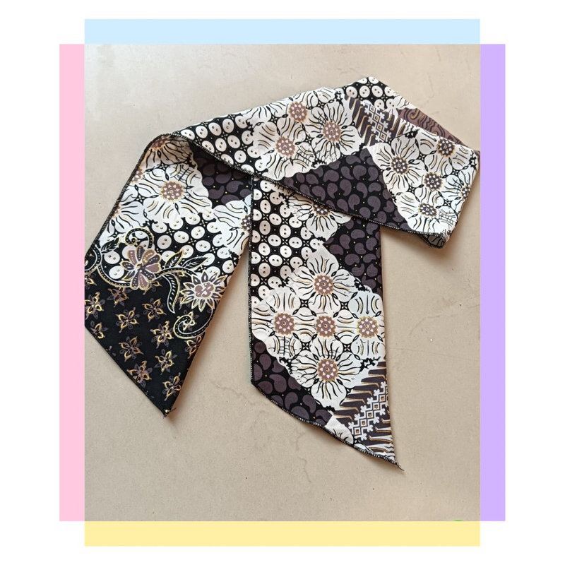 Syal Motif batik hitam / Syal batik / Syal wanita / Syal korea