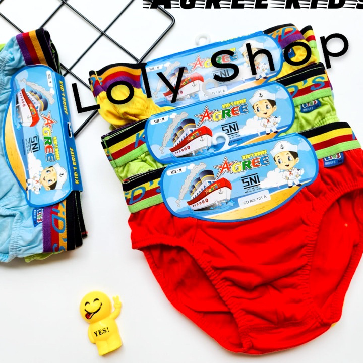 SRCP9643 [PROMO SALE] Celana Dalam ANAK Laki LAki AGREE KIDS AG101 ( 3 PCS )