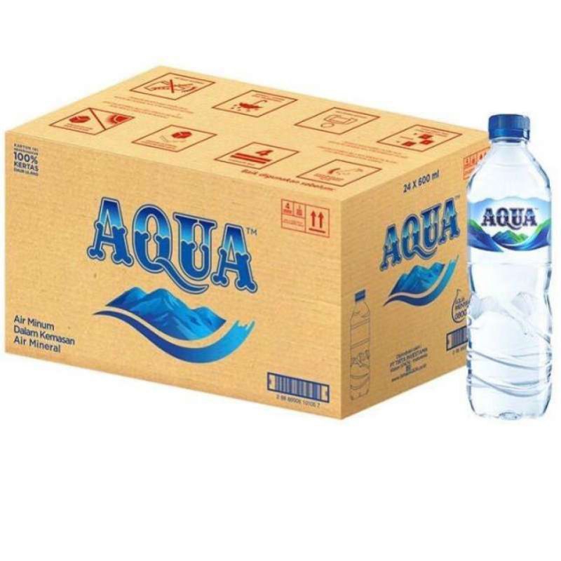 

AQUA 600 ML 1 KARDUS ISI : 24 PCS