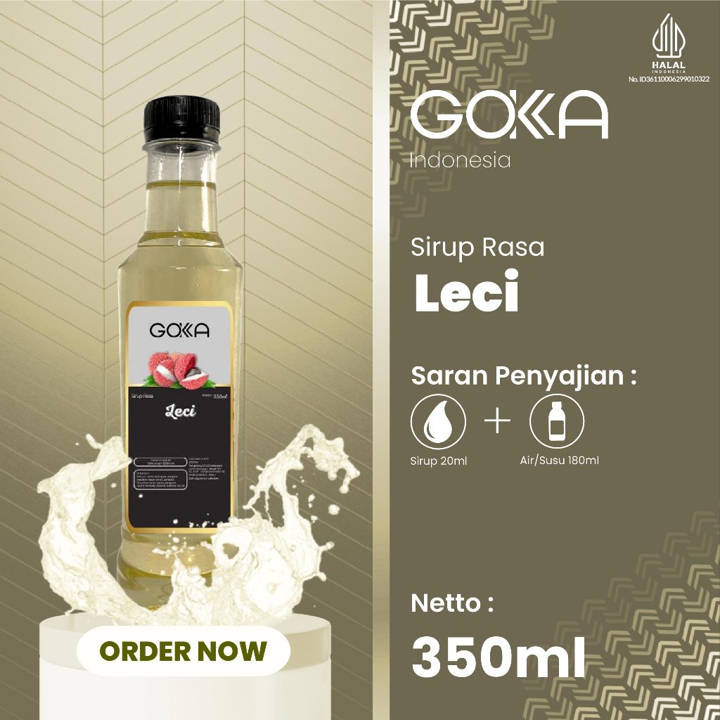 

Minuman Sirup Gokka Segar Rasa Leci / Syrup Leci Gokka 350ml