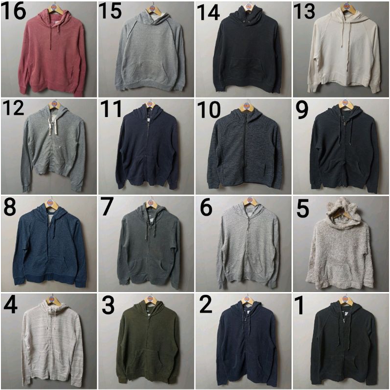 thrift HBU1 l hoodie uniqlo l ziphoodie l sherpa l pullover l jaket l zipper l ziphoodie l unisex l 