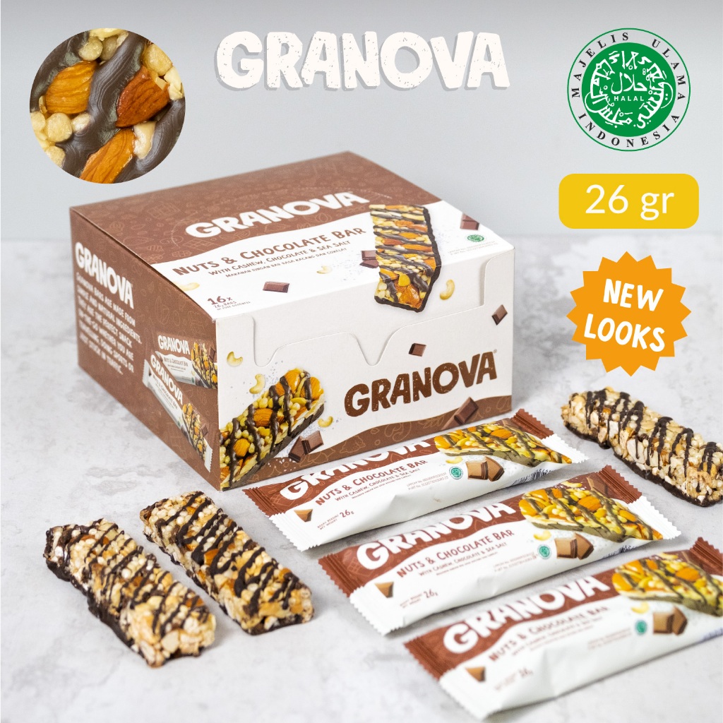 

Granola Bar by Granova - Snack Anak, Healthy Snack, Halal | Nuts & Choco, Nuts & Seeds, Peanut Butter & Berry