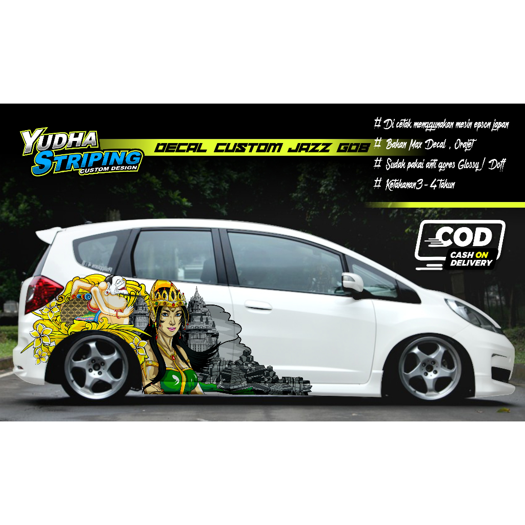 STICKER MOBIL JAZZ / AGYA / AYLA / DECAL STIKER MOTIF / VARIASI STIKER ANIME