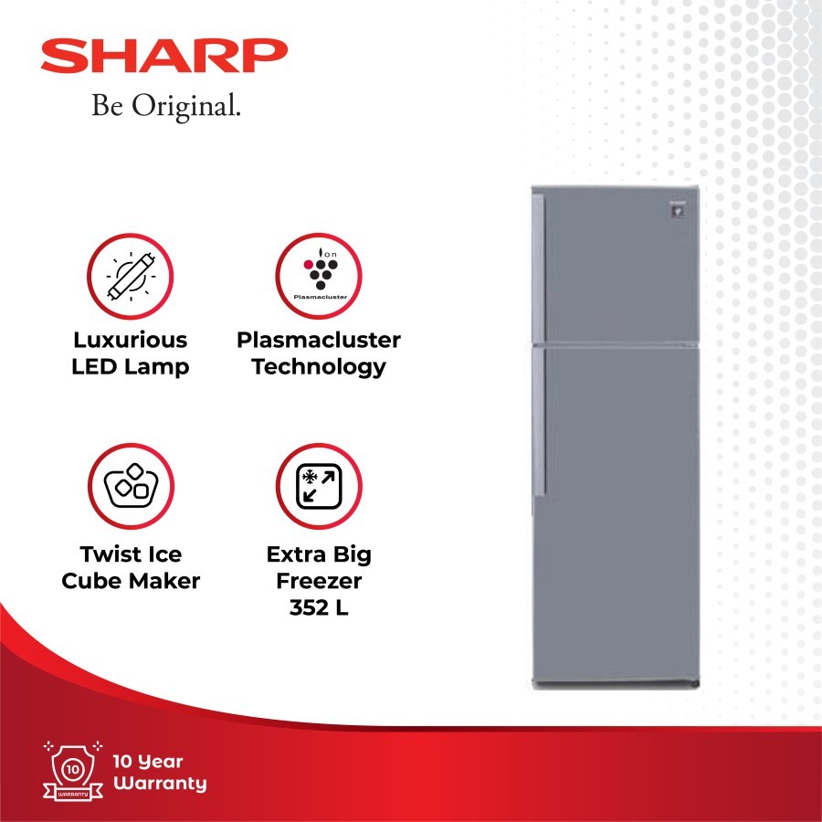 Sharp Kulkas 2 Pintu Plasmacluster SJ-450GP SJ450GP