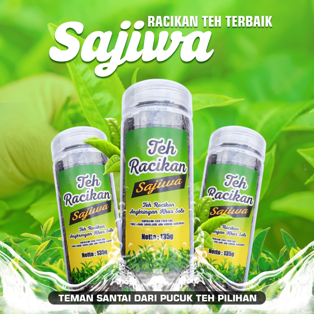 

TEH RACIK SAJIWA SUPER SOLO 135GR | BISA UNTUK JUALAN ES TEH 1O LITER RASA WANGI KENTAL JUARA