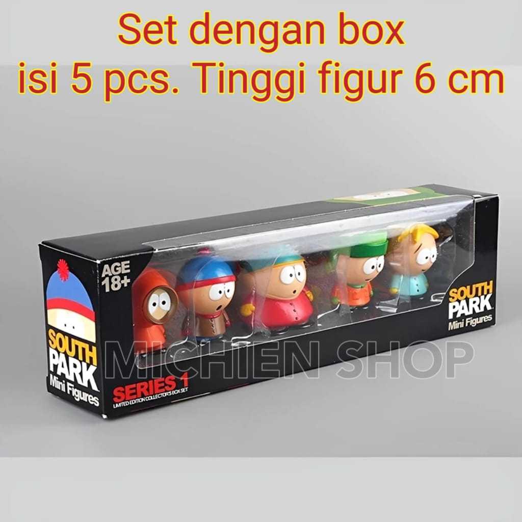 South Park Karakter Kenny Stan Eric Action Figure Boneka Set 5pcs