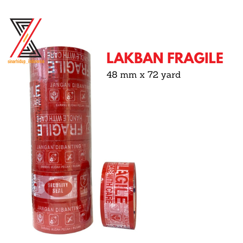 

LAKBAN FRAGILE MERAH PROTECTIVE PACKAGING MY TAPE 48 MMx100