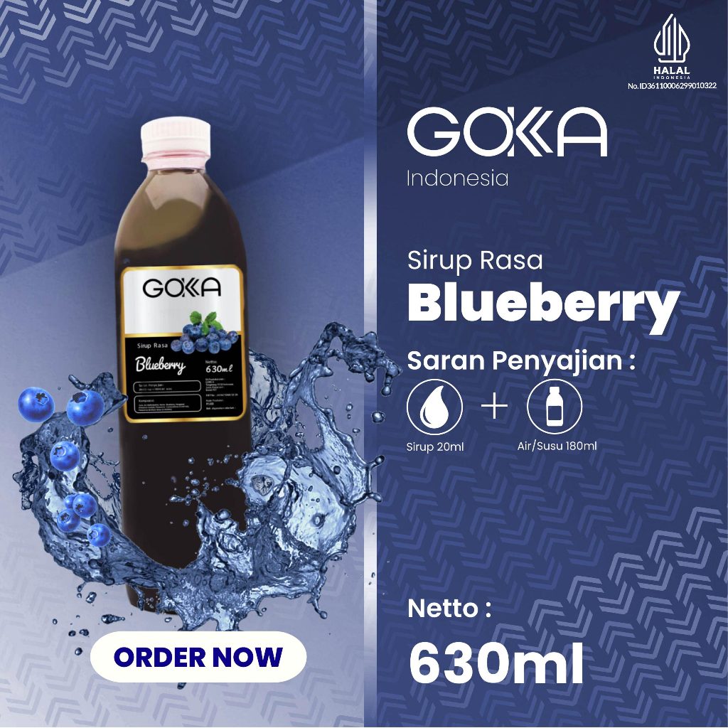 

Syrup Gokka Rasa Blueberry / Gokka Sirup Rasa Blueberry 630ml