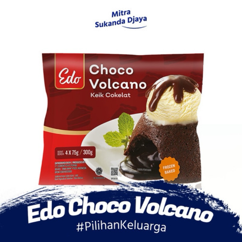 

EDO Choco Volcano (Snack Coklat Lava) Isi 4 @300 Gram