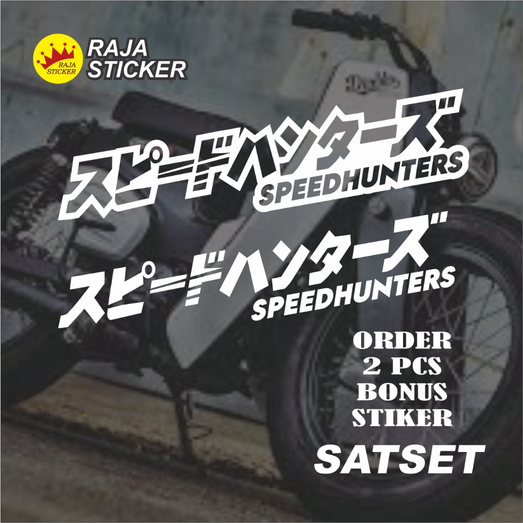 Cutting Stiker Speedhunters Kanji Jepang Untuk motor Dan Body Mobil