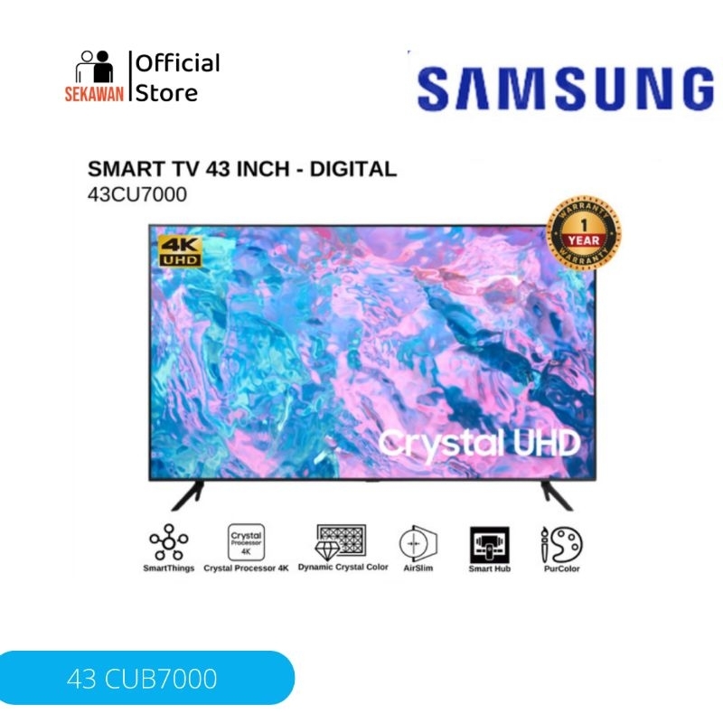 tv Samsung 43k UHD Smart tv 43 inch 43CU7000
