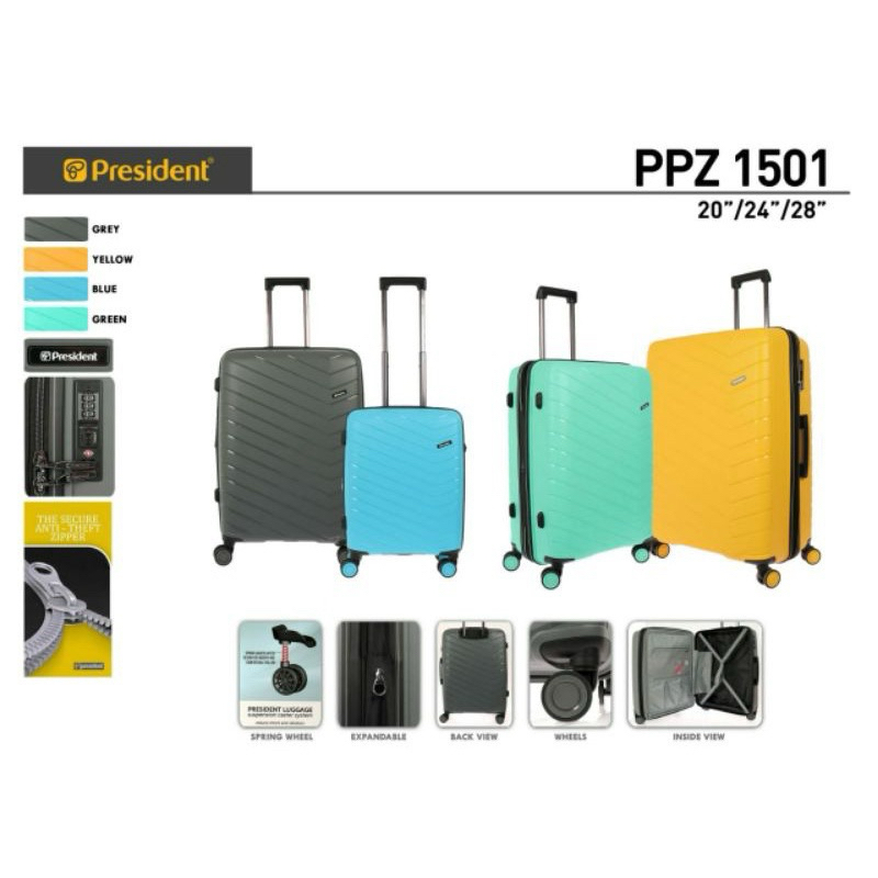 Koper President 1501 TSA 20 - 24 - 28 Inch Expanding TSA