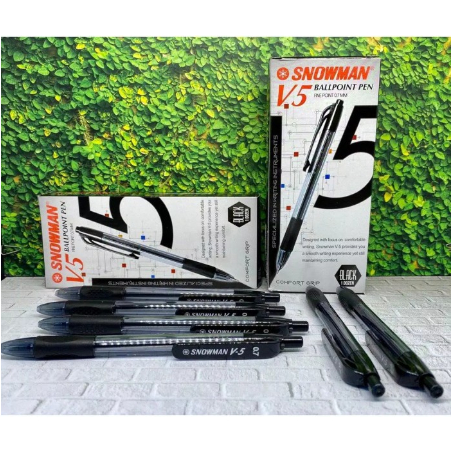 

PULPEN SNOWMAN HITAM V5 / BALLPOINT PEN SNOWMAN 12PCS