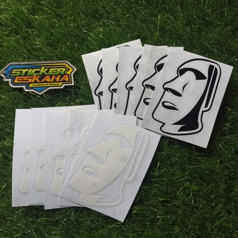 Sticker Emot Batu Moai