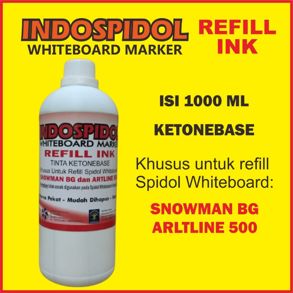 

Tinta isi Ulang Spidol Whiteboard Indospidol 1 liter