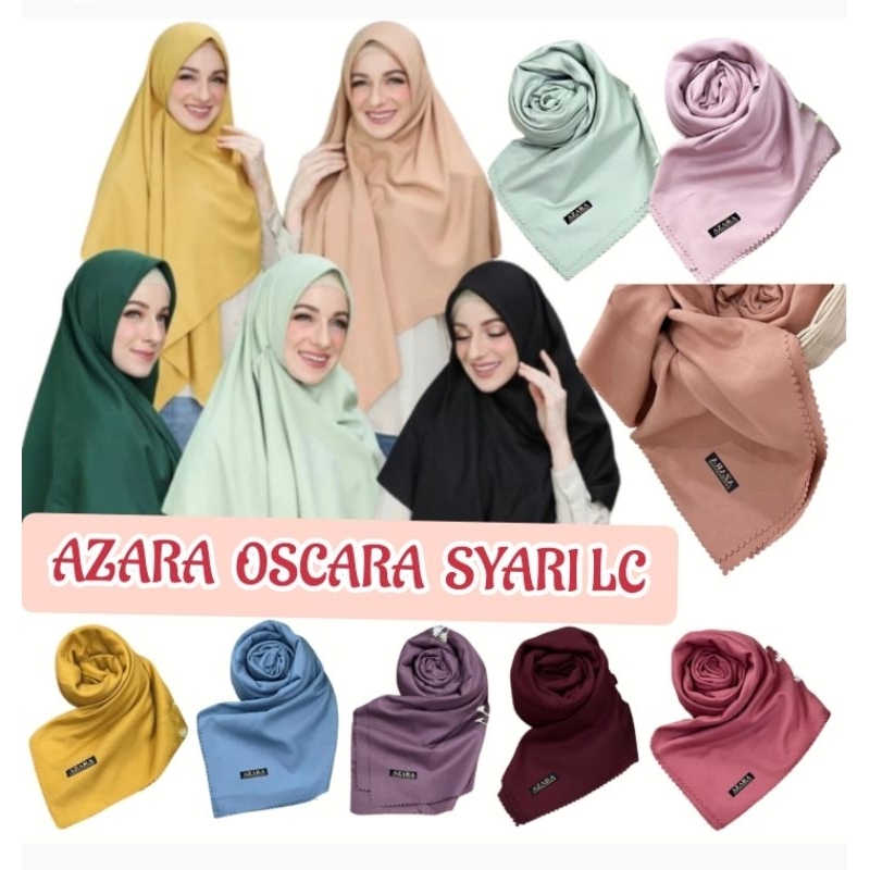 Hijab Syar'i Jumbo Azara Oscar Lacer Cut Kerudung Segiempat 130×130