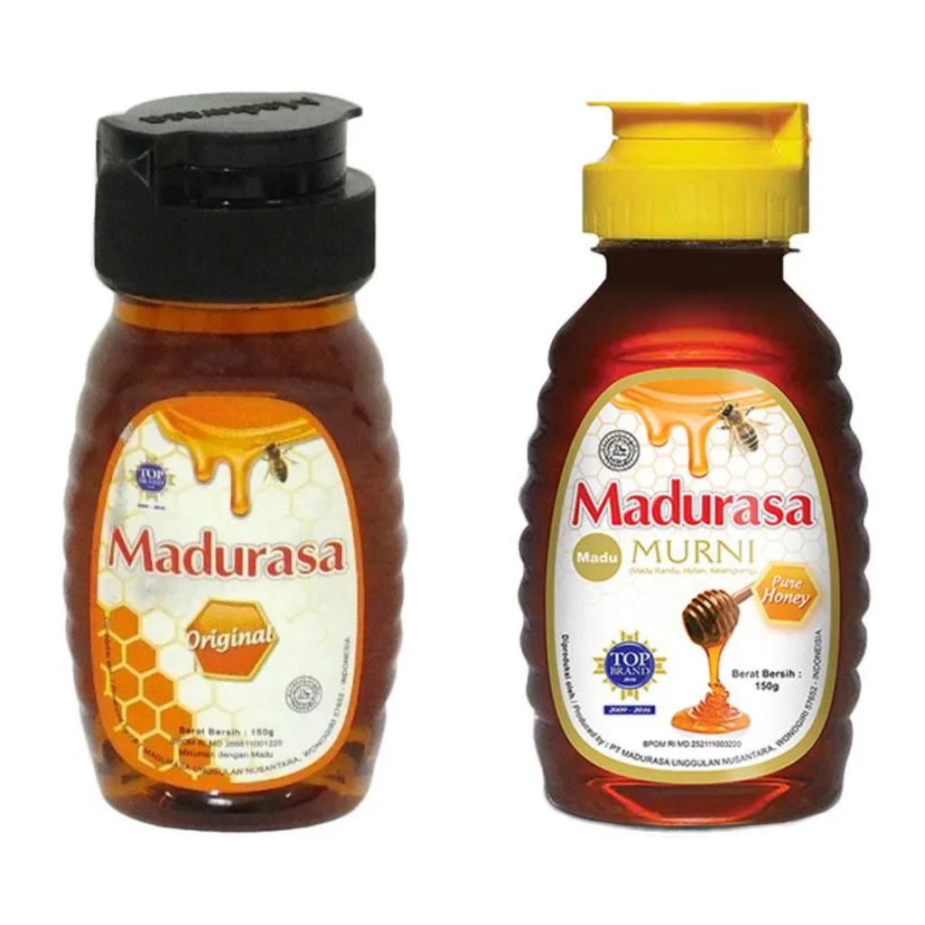 

Madurasa Murni Original Madu Pure Honey Halal 150g / 150 gram Bahan Tambahan Pangan Campuran Makanan Minuman Selai Olesan Isian Roti Kue Bread Spread Filling Cake Mix Ready New Stock Pekanbaru Riau Indonesia Gratis Free Bebas Ongkir Ojek Gosend Grab COD