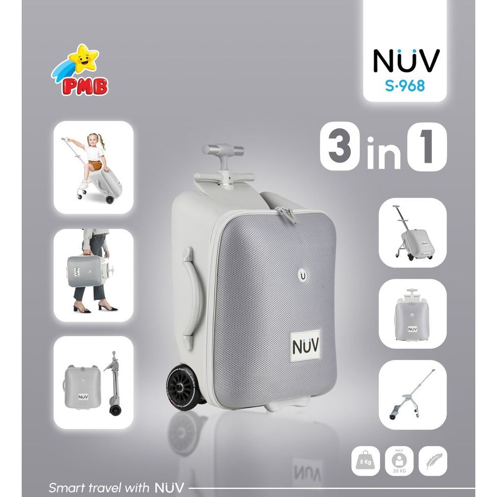 Koper Travel Bagasi Tunggang Duduk Anak Bisa Dinaiki Anak PMB LUGGAGE NUV S968 KOPER SMART TRAVEL WI