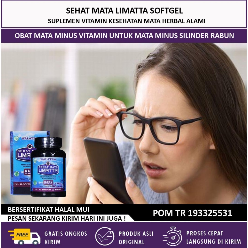 LIMATTA MATA MINUS | VITAMIN MATA KESEHATAN MATA | VITAMIN MATA MINUS PLUS / KATARAK / SILINDER