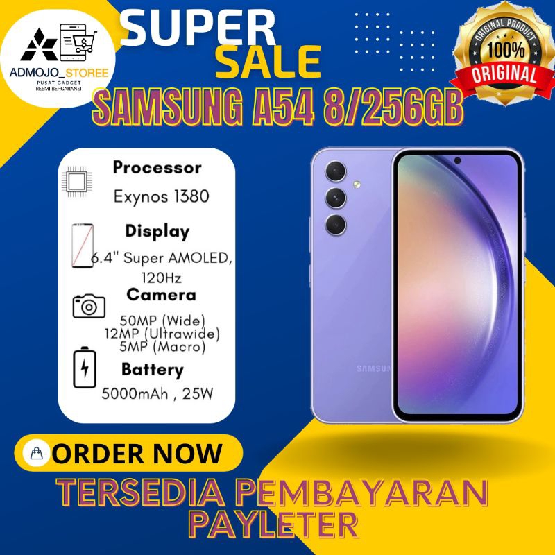 SAMSUNG A54 5G 8/256GB SEGEL RESMI