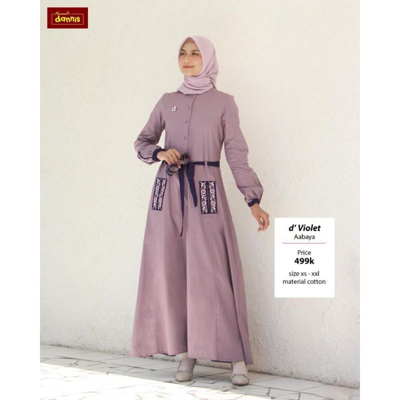 Abaya dannis d'Violet purple new arrival