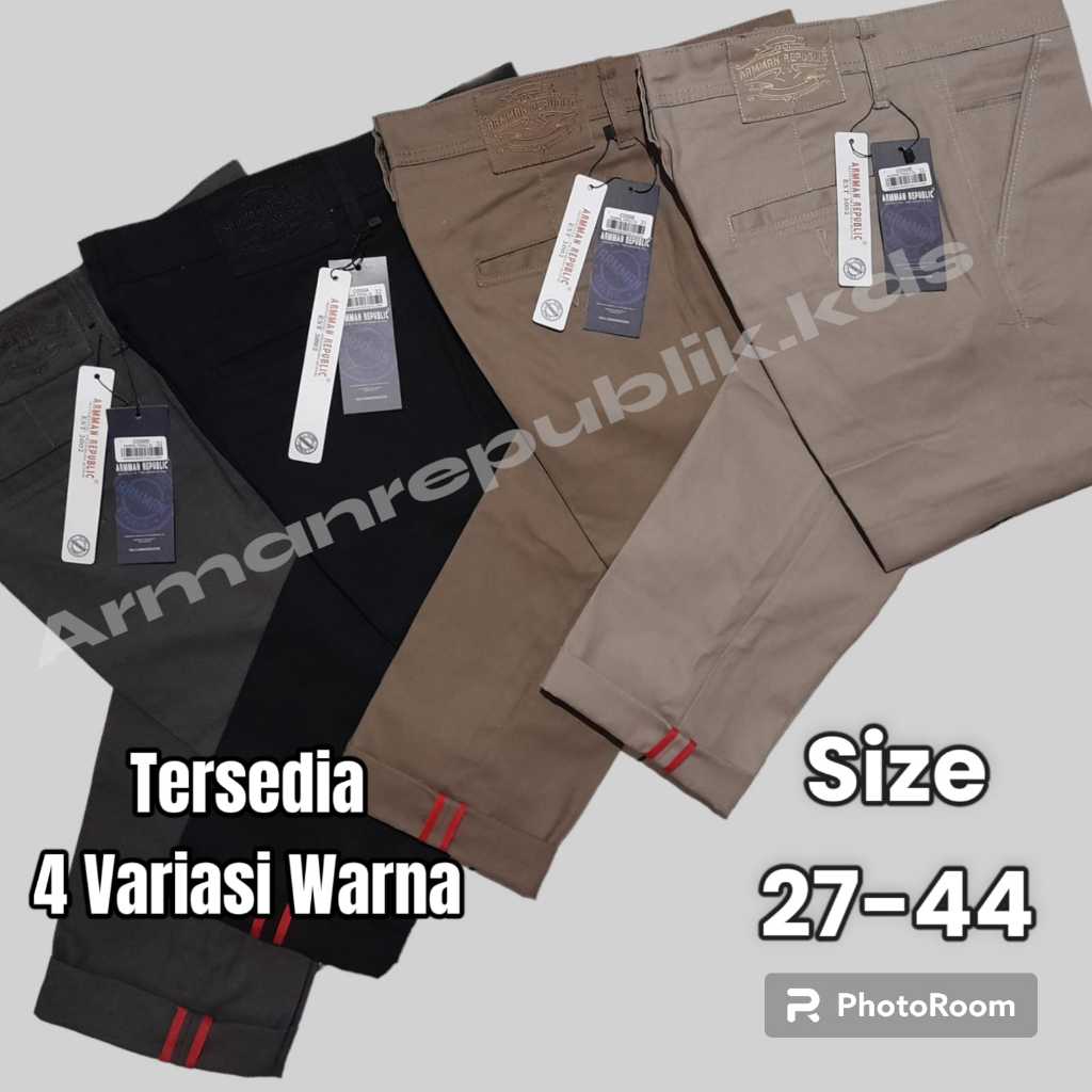 Celana Panjang Pria Chinos Premium Original 100% bahan kanvas premium arman republic Jumbo 27 Sampai
