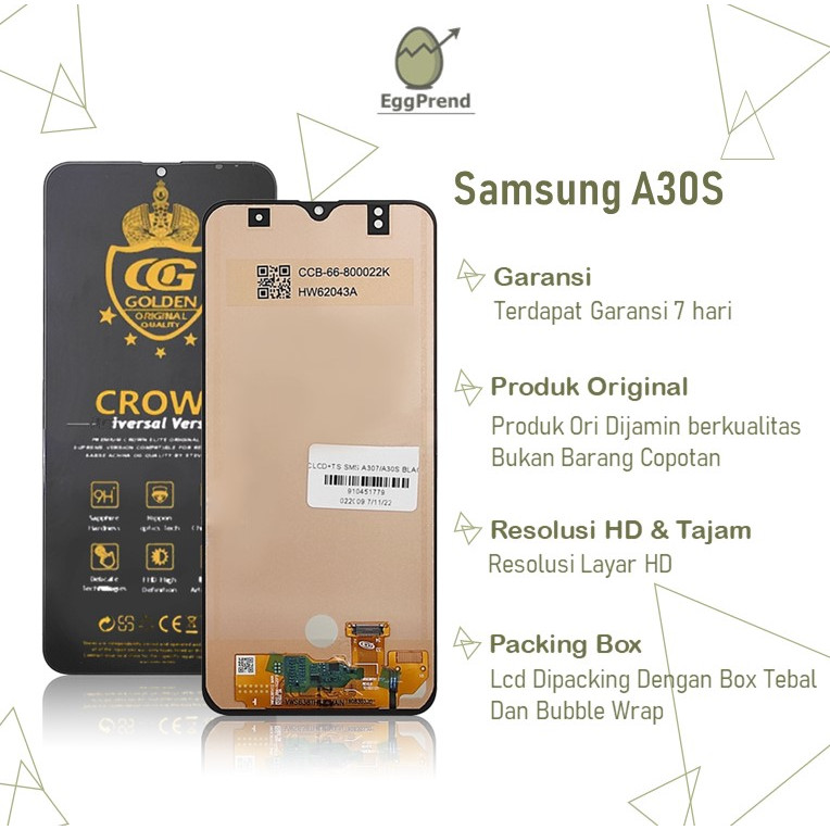 LCD SAMSUNG GALAXY A30S / A307 / A307F / A307GN TOUCHSCREEN SAMSUNG ORIGINIAL FULLSET