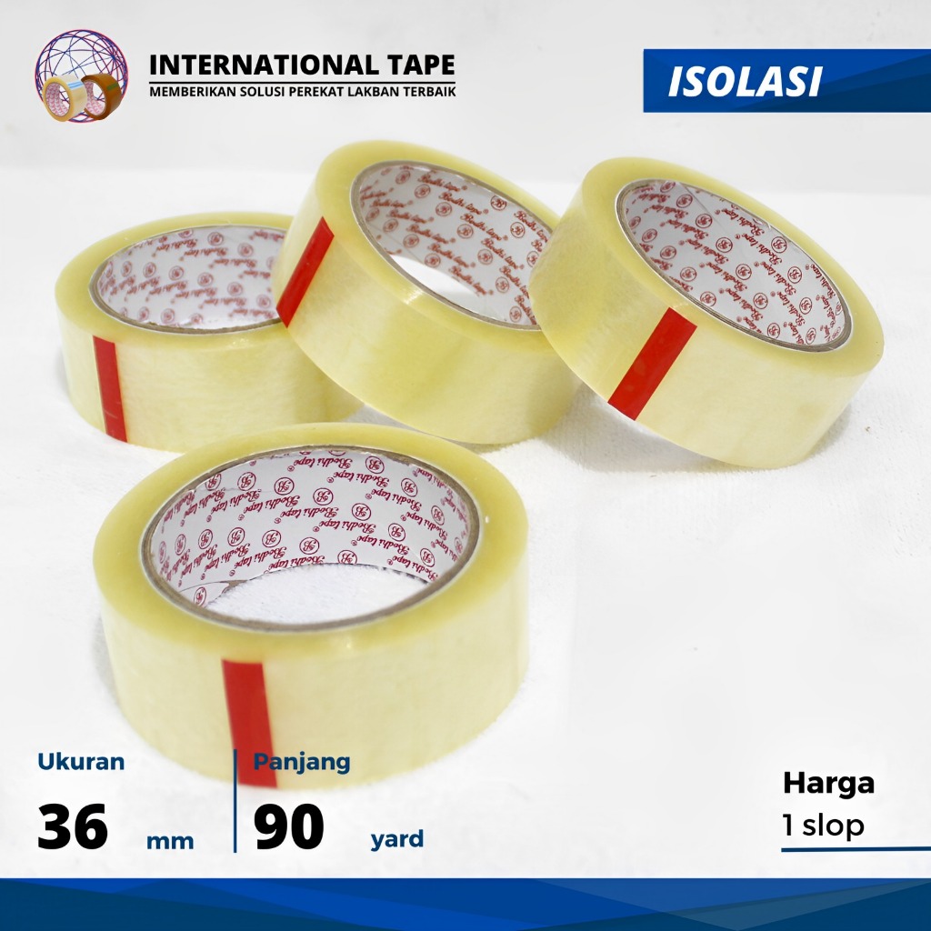 

Isolasi / SOLATIP Bening BODHI TAPE uk 1,5inc 36mm x 90yard