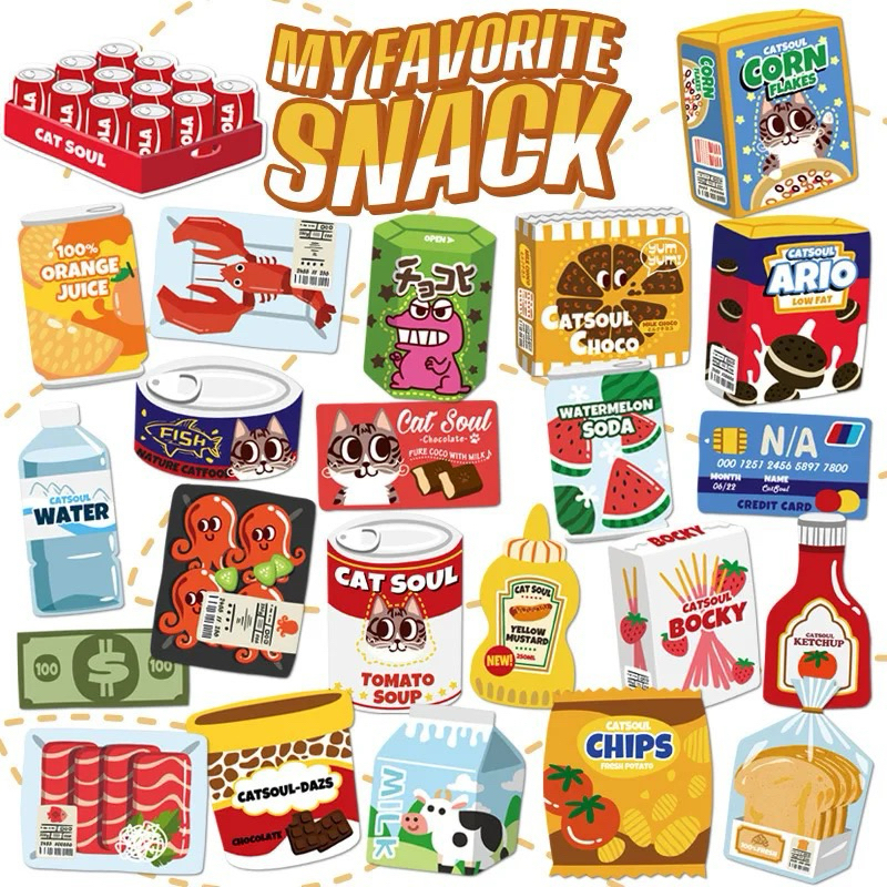 

COD Stiker camilan gadis lucu seri camilan kartun stiker tahan air DIY stiker skateboard komputer seluler stiker dekoratif