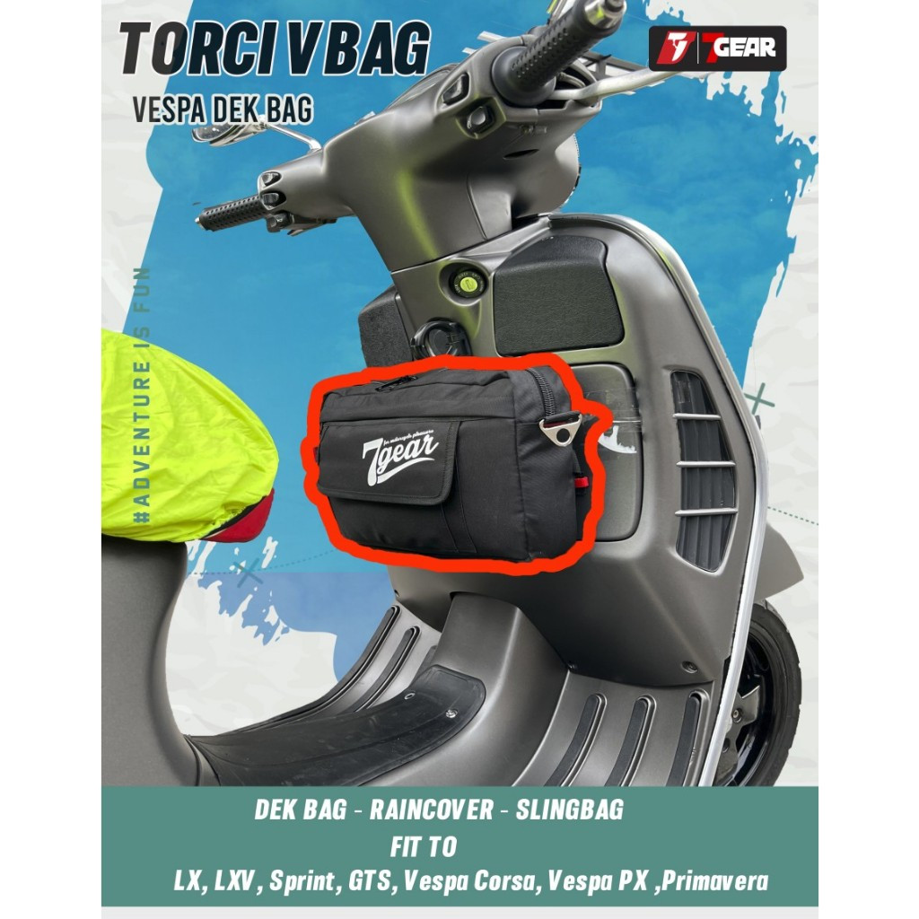 Tas Motor Bagasi Dek Depan Vespa 7Gear Gts sprint ls corsa px