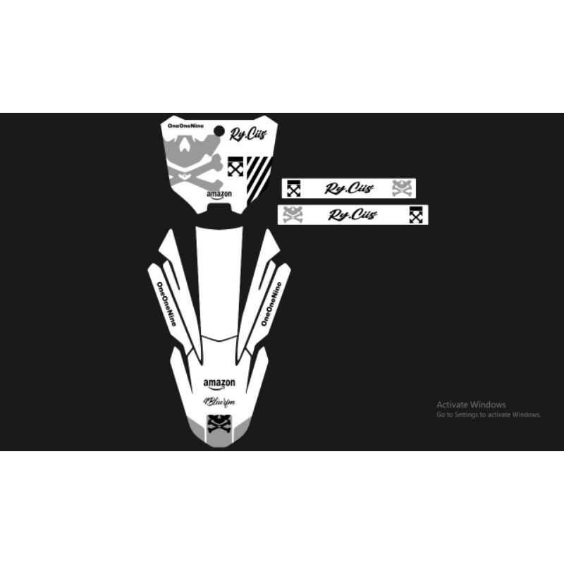 Decal stiker papan nomor supermoto CRF 450 new