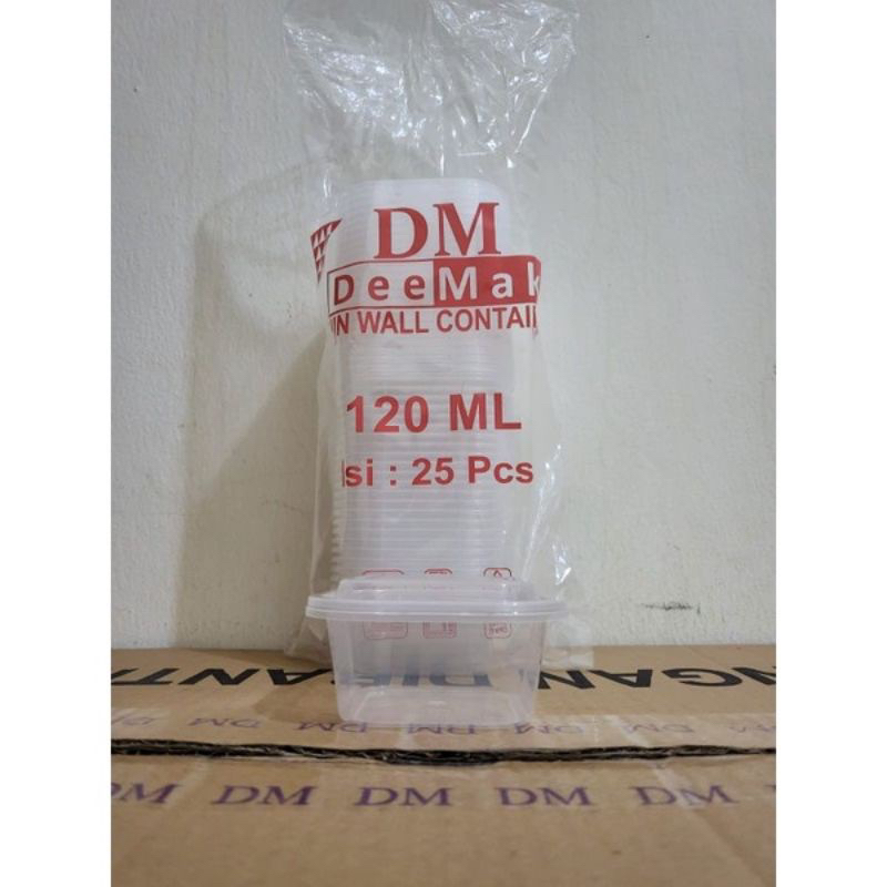 thinwall DM 120Ml SQUARE mini (120ml SQ kotak makan DM 120ML25set