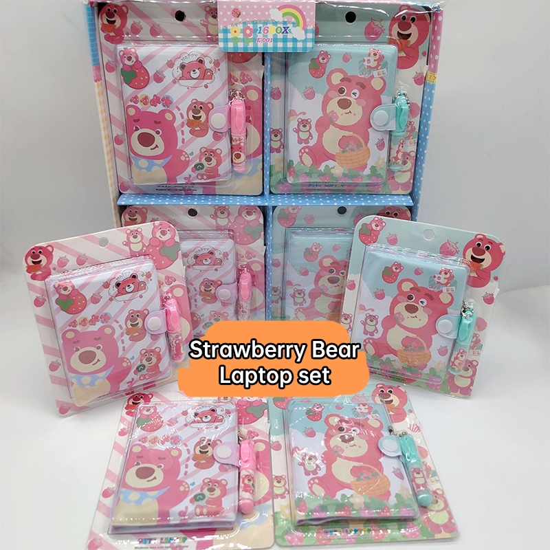 

✨EG-Buku Diary Mini Lotso Lucu Sanrio Kuromi Notebook Journal Kartun Anak-anak Menutupi Buku Catatan Lucu dengan Pulpen Set Hadiah Hadiah Siswa-Eghrerr