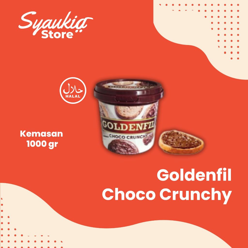 

GoldenFil Choco crunchy 1 KG Selai Coklat malt Goldenfil Choco Crunchy 1 Kg