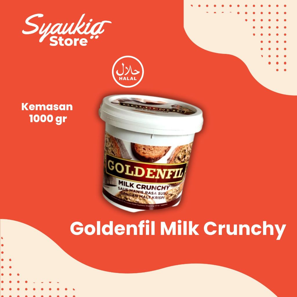 

GOLDENFIL 1 KG Goldenfil Milk Crunchy 1Kg / Saus Manis / Rasa Susu / Malt / Krispi