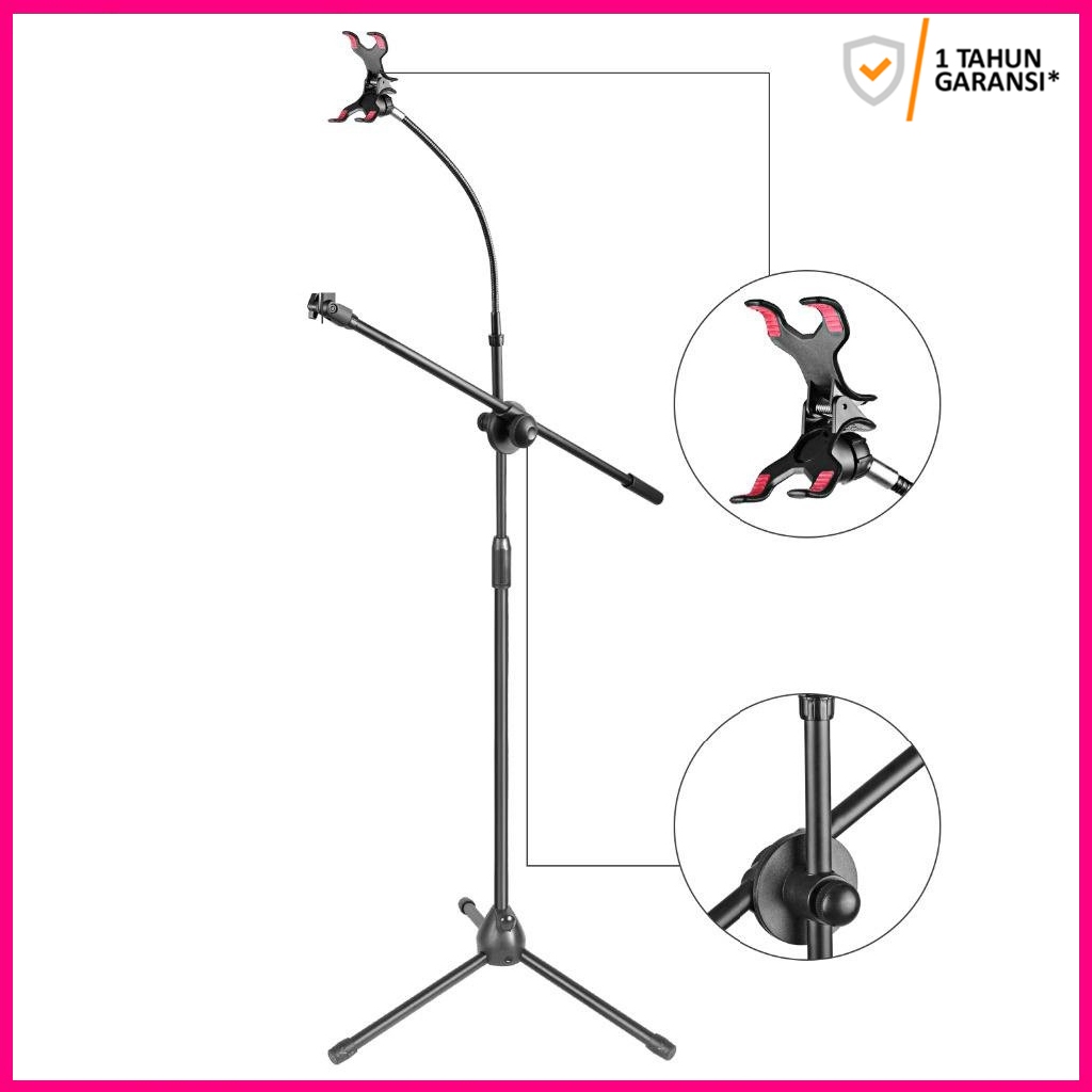 Stand Mic Tiang Mic pemegang Mic ada Jepit HP