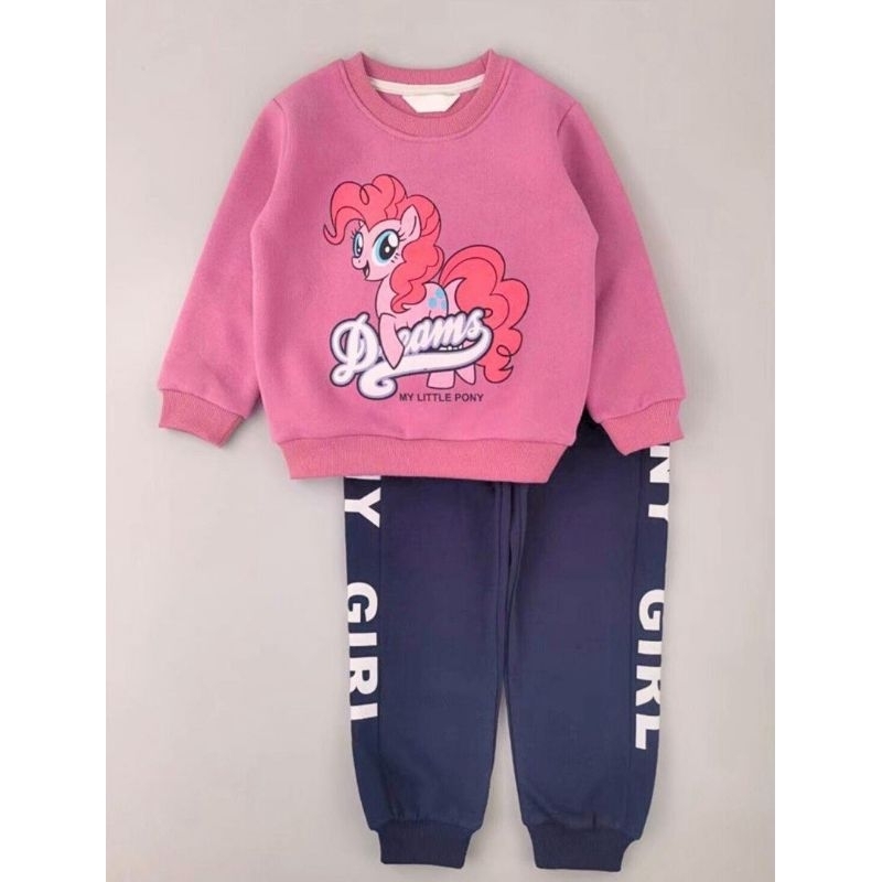 setelan celana anak perempuan little pony Import