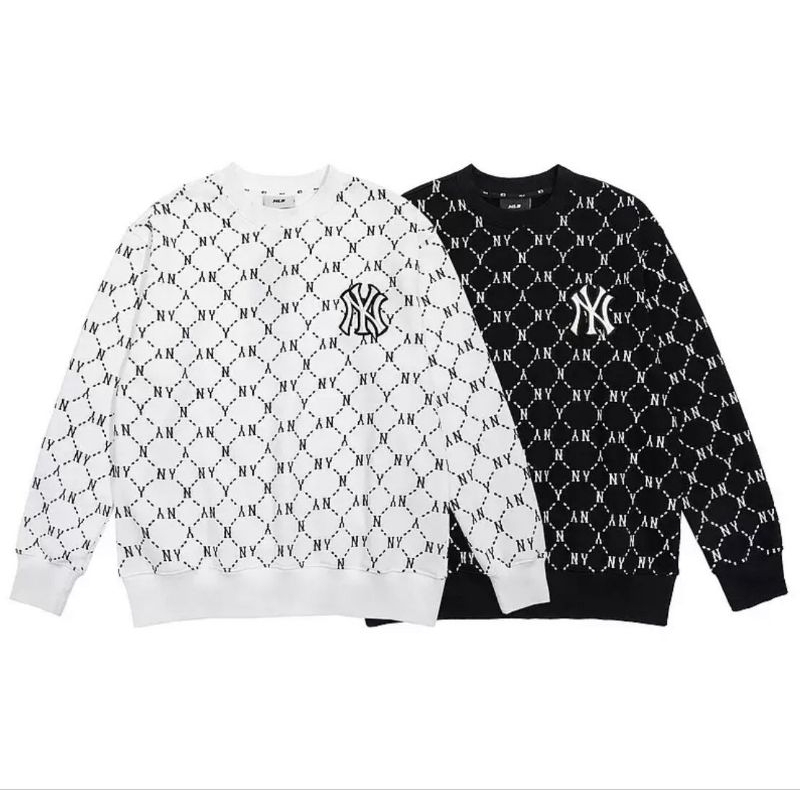 Sweatshirt MLBe Monogram All Over Print Overfit Crewneck NY Unisex Pria Wanita