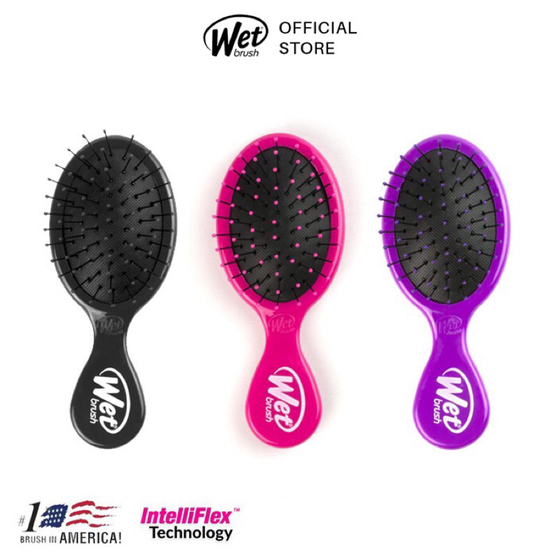 The Wet Brush Mini Black - Sisir Wet Brush Mini - Sisir Mini - Sisir Travel Size / The Wet Brush Min