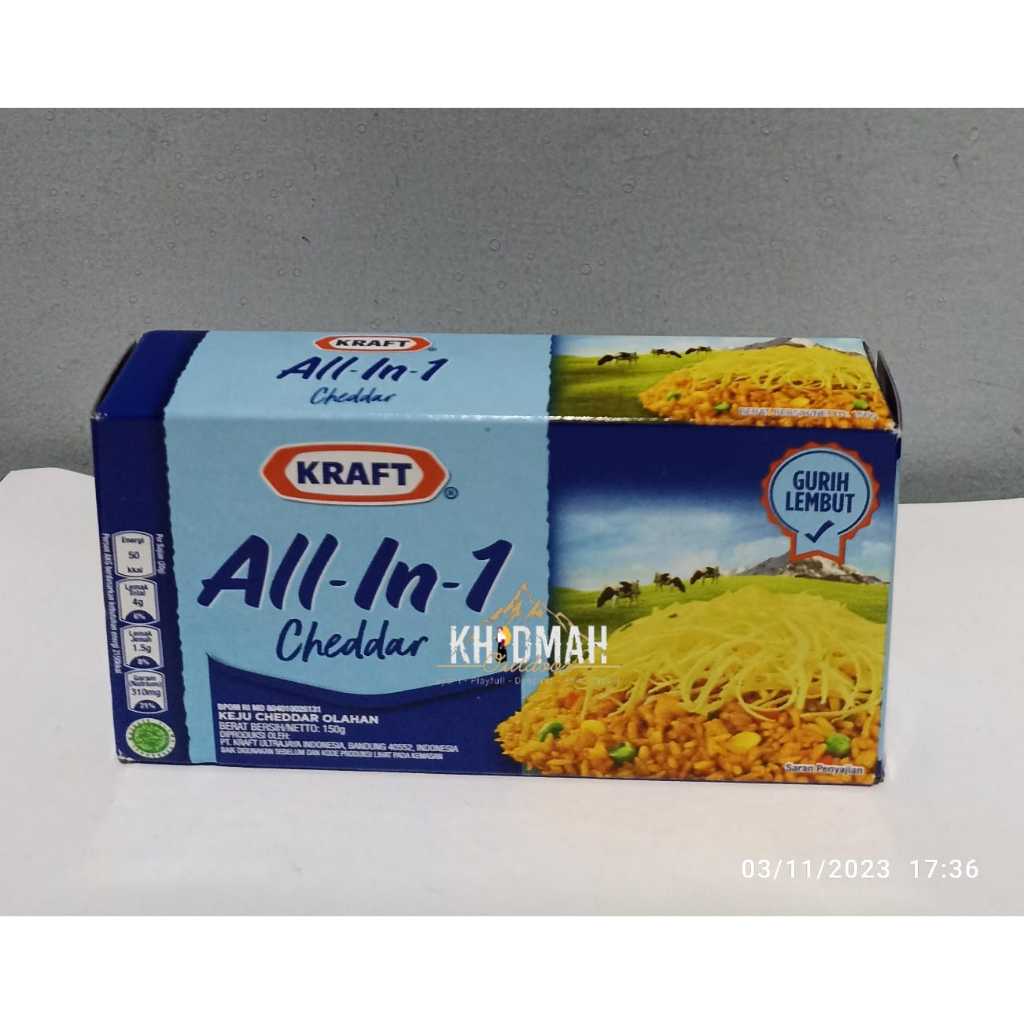 

Kraft Keju Cheddar Blok, 150g. Keju asli dari susu New Zealand