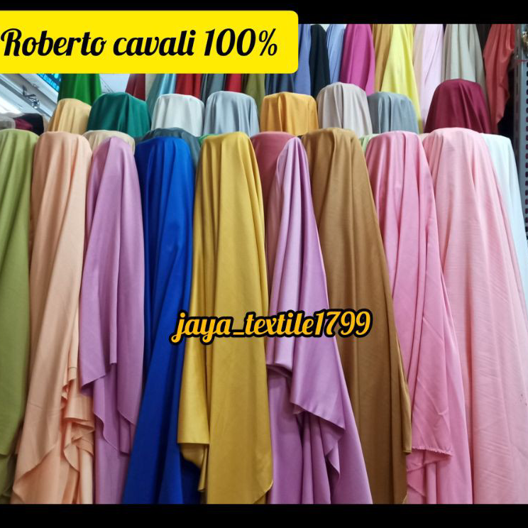 Terbaru Kain Satin Roberto Cavali  ORI PREMIUM / SATIN ROBERTO CAVALI / Harga Persetengah meter
