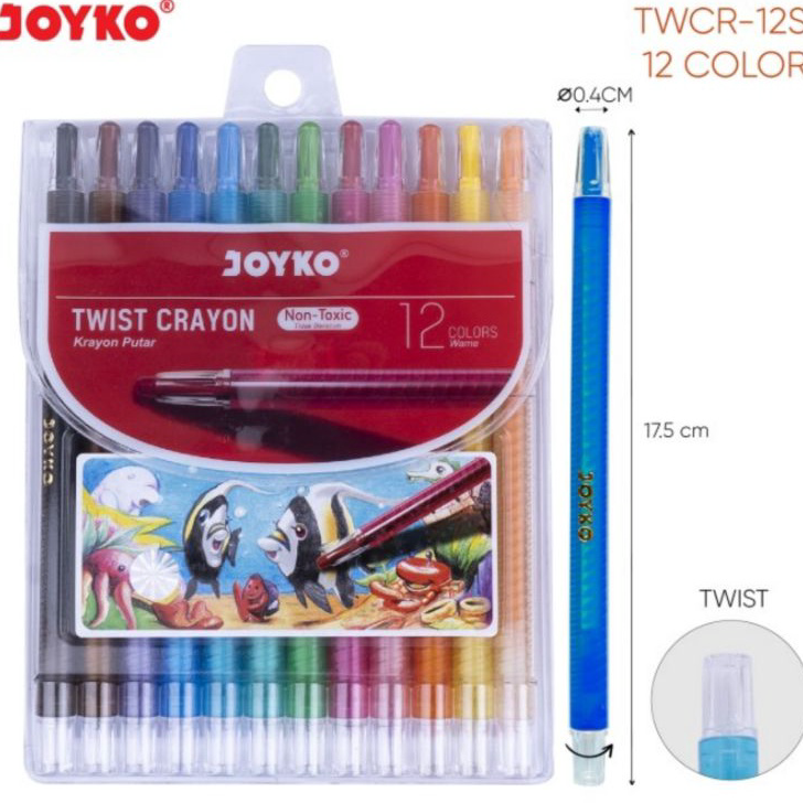 

Murah Krayon Putar Panjang 12 Warna Twist Crayon